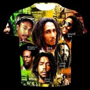 Reggae Great Legends ONE LOVE Rasta Fashion Unisex Tshirt